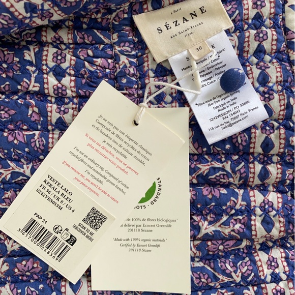 Sezane quilted reversible vest -SIZE US4 *nwt* - Picture 5 of 6